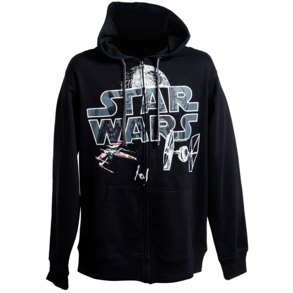Star Wars Black Death Star Hoodie, Multiple Sizes